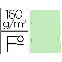 SUBCARPETA LIDERPAPEL FOLIO VERDE TRES U?EROS PLASTIFICADA 160G/M2