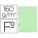 SUBCARPETA LIDERPAPEL FOLIO VERDE TRES U?EROS PLASTIFICADA 160G/M2