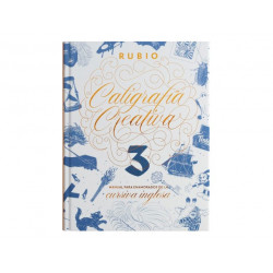 LIBRO DE CALIGRAFIA RUBIO CREATIVA 3 MANUAL PARA ENAMORADOS DE LA CURSIVA INGLESA 120 PAGINAS TAPA D