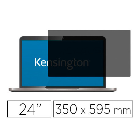 FILTRO PARA PANTALLA KENSINGTON PRIVACIDAD 24" EXTRAIBLE 2 VIAS PANORAMICO 16:9 350X595 MM