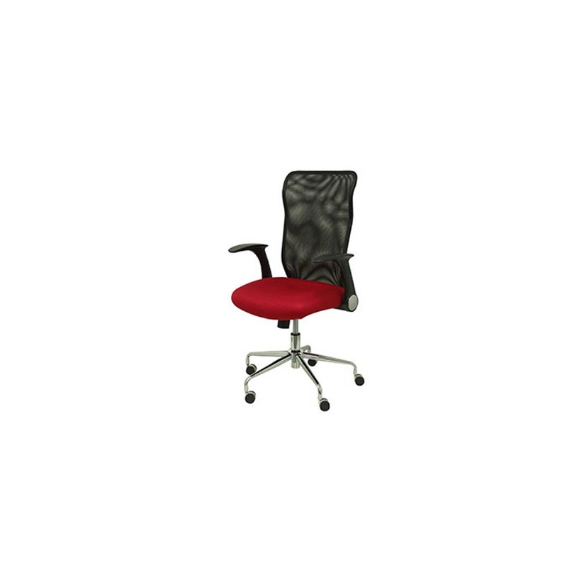 SILLA DE DIRECCION PYC RESPALDO ALTO REGULABLE EN ALTURA ROJO ALTO 1010+70 MM ANCHO 610 MM PROF 550 