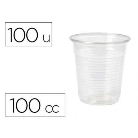 VASO DE PLASTICO TRANSPARENTE 100 CC PAQUETE DE 100 UNIDADES