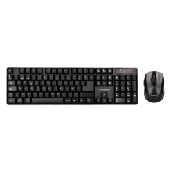 SET TECLADO + RATON INALAMBRICO Q-CONNECT 2.4G NEGRO COMPATIBLE WINDOWS