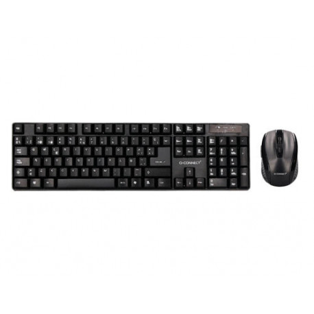 SET TECLADO + RATON INALAMBRICO Q-CONNECT 2.4G NEGRO COMPATIBLE WINDOWS