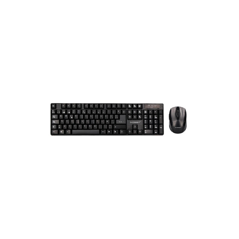 SET TECLADO + RATON INALAMBRICO Q-CONNECT 2.4G NEGRO COMPATIBLE WINDOWS