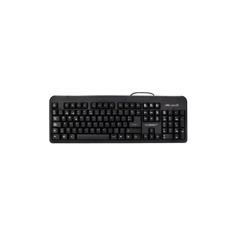 TECLADO Q-CONNECT NEGRO CON CABLE 1,5 M COMPATIBLE WINDOWS