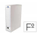 CAJA ARCHIVO DEFINITIVO LIDERPAPEL FOLIO CARTON RECICLADO 340G/M2 LOMO 100 MM BLANCO 365X100X251 MM