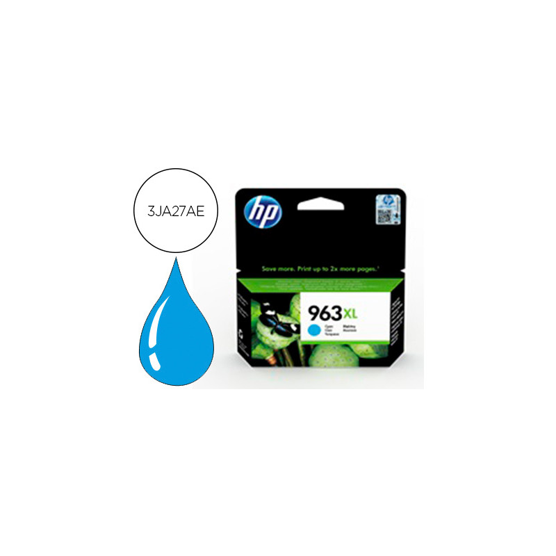 INK-JET HP 963 XL OFFICEJET PRO 9010 / 9020 / 9022 / 9023 / 9025 CIAN 1600 PAGINAS