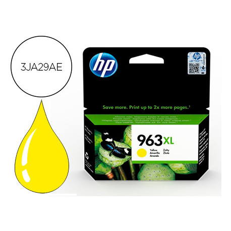 INK-JET HP 963 XL OFFICEJET PRO 9010 / 9020 / 9022 / 9023 / 9025 AMARILLO 1600 PAGINAS