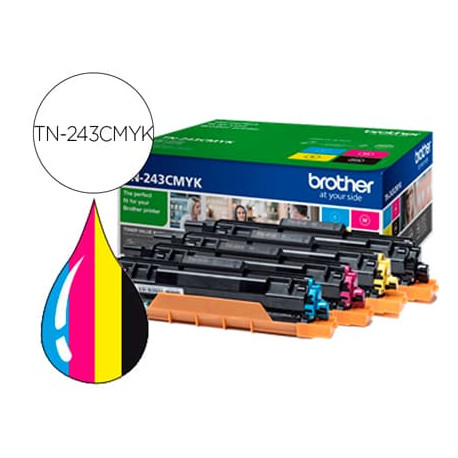 TONER BROTHER TN243CMYK DCP-L3510CDW / HL-L3270CDW / MFC-L3710CW MULTIPACK NEGRO AMARILLO MAGENTA CI