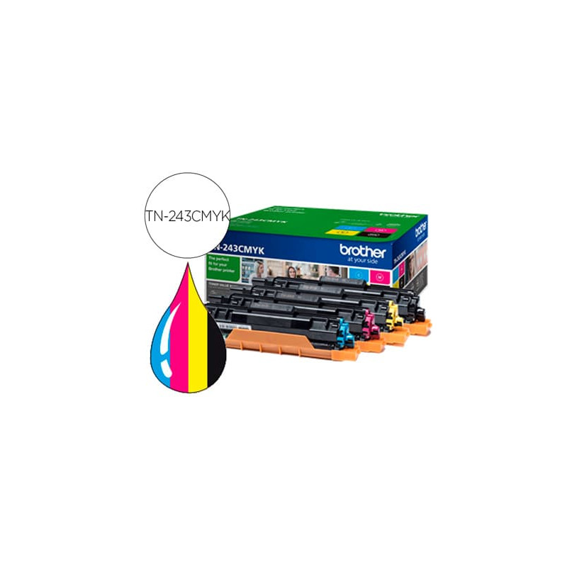 TONER BROTHER TN243CMYK DCP-L3510CDW / HL-L3270CDW / MFC-L3710CW MULTIPACK NEGRO AMARILLO MAGENTA CI