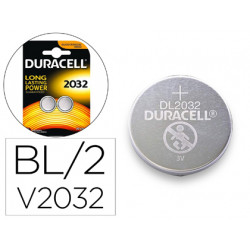 PILA DURACELL ALCALINA BOTON CR2032 BLISTER 2 UNIDADES