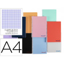 CUADERNO ESPIRAL LIDERPAPEL A4 WONDER TAPA PLASTICO 80H 90GR MILIMETRADO 2MM CON MARGEN COLORES SURT