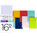 CUADERNO ESPIRAL LIDERPAPEL BOLSILLO DIECISEAVO SMART TAPA BLANDA 80H 60GR CUADRO 4MM COLORES SURTID