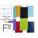 CUADERNO ESPIRAL LIDERPAPEL FOLIO WITTY TAPA DURA 80H 75GR RAYADO MONTESSORI 3,5MM COLORES SURTIDOS