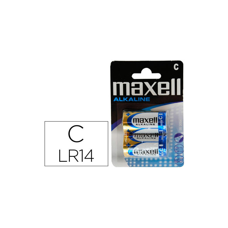 PILA MAXELL ALCALINA 1,5 V TIPO C LR14 BLISTER DE 2 UNIDADES