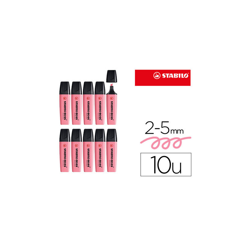 ROTULADOR STABILO BOSS FLUORESCENTE 70 PASTEL ROSA CEREZO EN FLOR