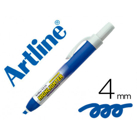 ROTULADOR ARTLINE CLIX FLUORESCENTE EK-63 AZUL PUNTA BISELADA 4 MM