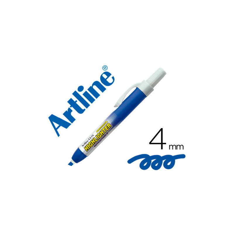 ROTULADOR ARTLINE CLIX FLUORESCENTE EK-63 AZUL PUNTA BISELADA 4 MM