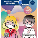 Mascarilla Maskplus Kids 3-5 a?os con 10 filtros de papel  (Azul)