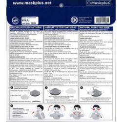 Mascarilla Maskplus Kids 3-5 a?os con 10 filtros de papel  (Azul)