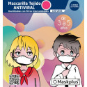 Mascarilla Maskplus Kids 3-5 a?os con 10 filtros de papel  (Fucsia)