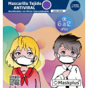 Mascarilla Maskplus Kids 6-12 a?os con 10 filtros de papel (Lila)