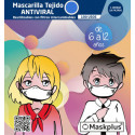 Mascarilla Maskplus Kids 6-12 a?os con 10 filtros de papel (Azul)