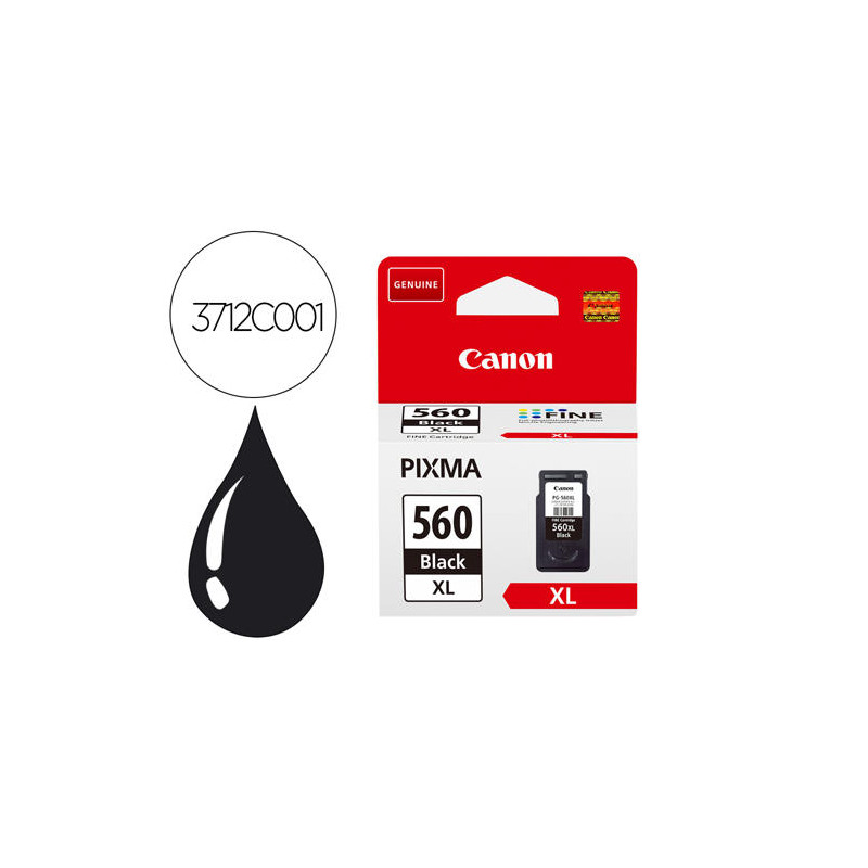 INK-JET CANON 560 XL PIXMA TS5350 / TS5351 / TS5352 / TS5353 NEGRO 4000 PAGINAS