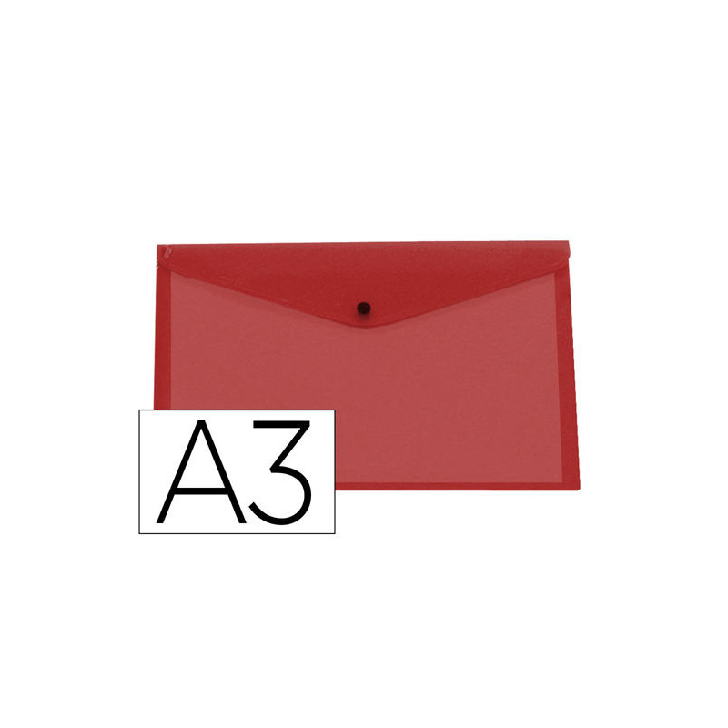 CARPETA LIDERPAPEL DOSSIER BROCHE 44243 POLIPROPILENO DIN A3 ROJO TRANSLUCIDO