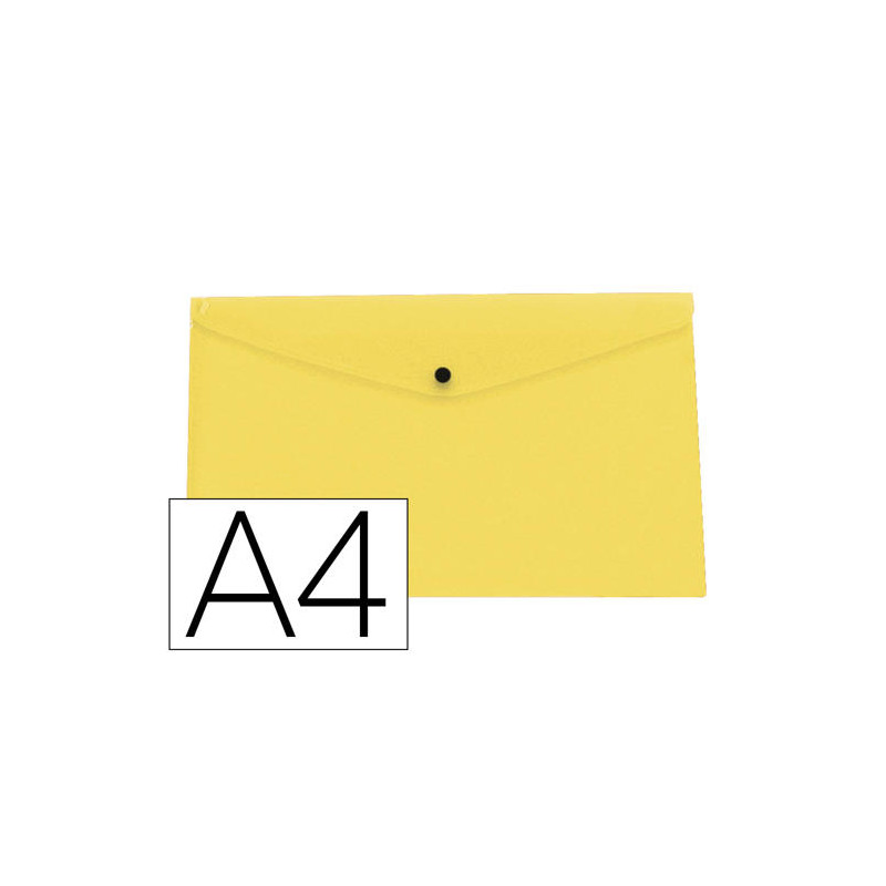 CARPETA LIDERPAPEL DOSSIER BROCHE POLIPROPILENO DIN A4 AMARILLO FLUOR OPACO 50 HOJAS