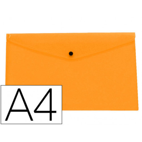 CARPETA LIDERPAPEL DOSSIER BROCHE POLIPROPILENO DIN A4 NARANJA FLUOR OPACO 50 HOJAS