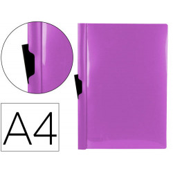 CARPETA LIDERPAPEL DOSSIER PINZA LATERAL POLIPROPILENO DIN A4 LAVANDA OPACO 30 HOJAS PINZA DESLIZANT