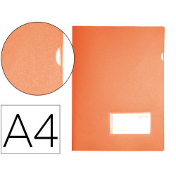 CARPETA LIDERPAPEL DOSSIER A4 U?ERO NARANJA FLUOR OPACO