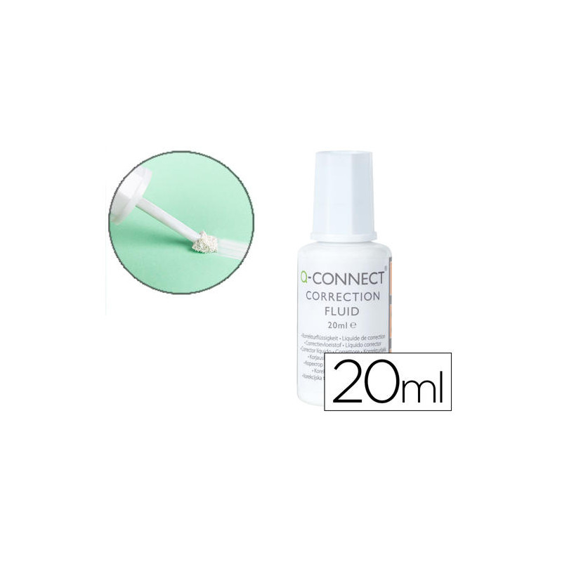 CORRECTOR Q-CONNECT APLICADOR ESPUMA BOTE 20 ML