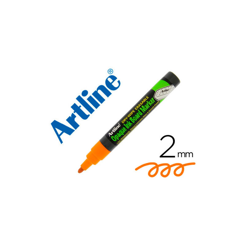 ROTULADOR ARTLINE PIZARRA EPD-4 COLOR NARANJA FLUORESCENTE OPAQUE INK BOARD PUNTA REDONDA 2 MM