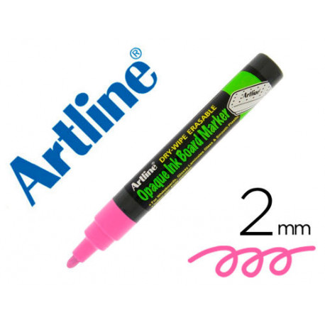 ROTULADOR ARTLINE PIZARRA EPD-4 COLOR ROSA FLUORESCENTE OPAQUE INK BOARD PUNTA REDONDA 2 MM