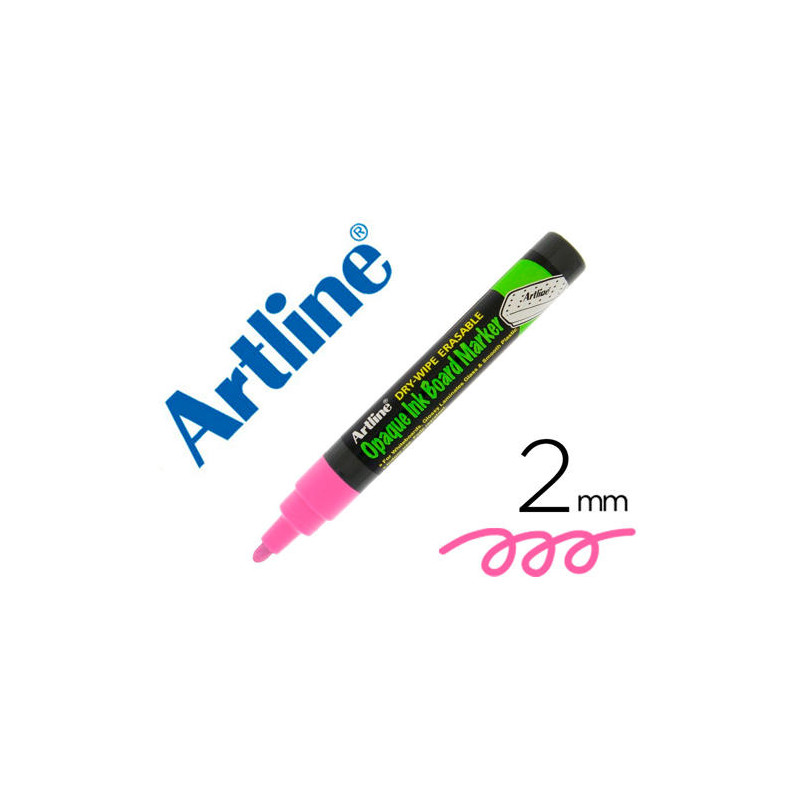 ROTULADOR ARTLINE PIZARRA EPD-4 COLOR ROSA FLUORESCENTE OPAQUE INK BOARD PUNTA REDONDA 2 MM