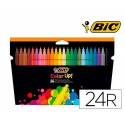 ROTULADOR BIC INTENSITY ESTUCHE DE 24 COLORES SURTIDOS