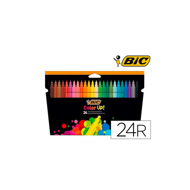 ROTULADOR BIC INTENSITY ESTUCHE DE 24 COLORES SURTIDOS