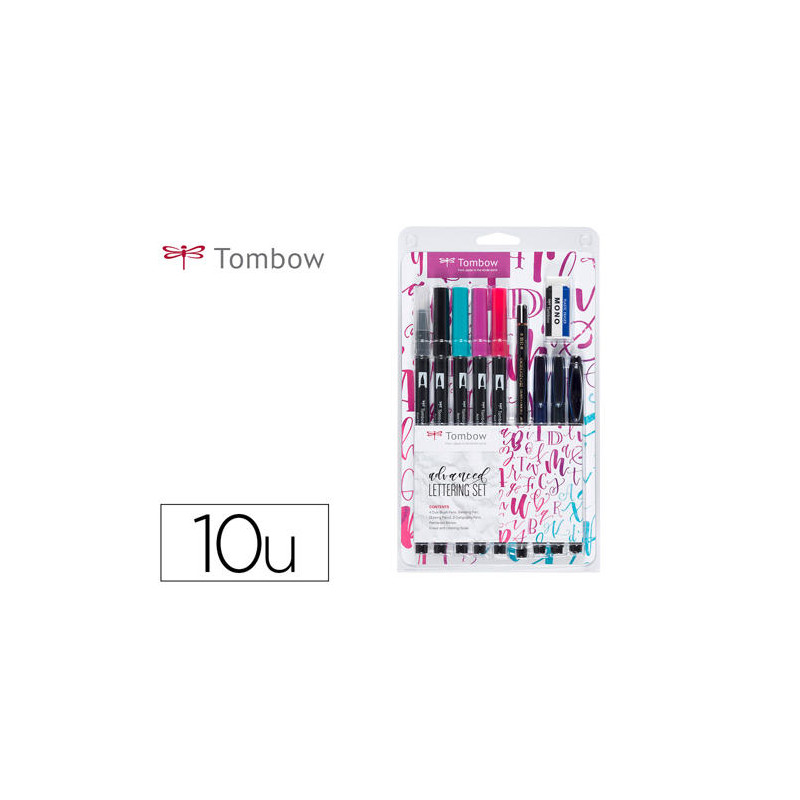 SET CALIGRAFIA TOMBOW LETTERING ADVANCE 10 PIEZAS