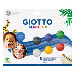 SET GIOTTO MAKE UP PINTURA FACIAL 6 BOTES 5 ML COLORES CLASICOS