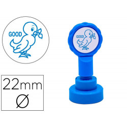 SELLO ARTLINE EMOTICONO BIEN COLOR AZUL 22 MM DIAMETRO