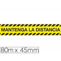 CINTA ADHESIVA DE SE?ALIZACION MANTENGA LA DISTANCIA DE SEGURIDAD PVC 165 MC 450X80 MM