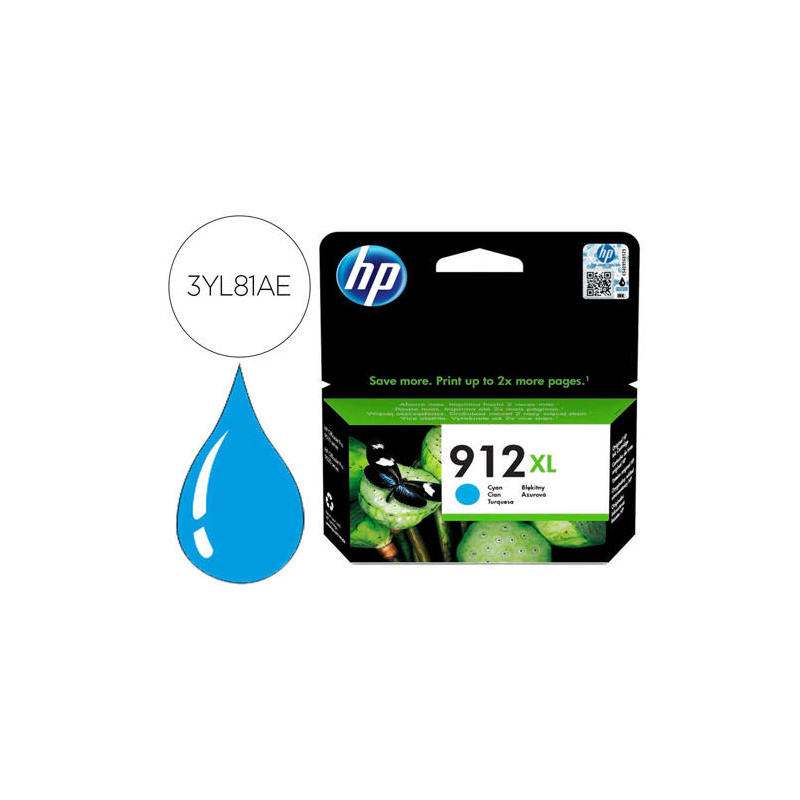 INK-JET HP 912 XL OFFICEJET 8010 / 8020 / 8035 CIAN 825 PAG