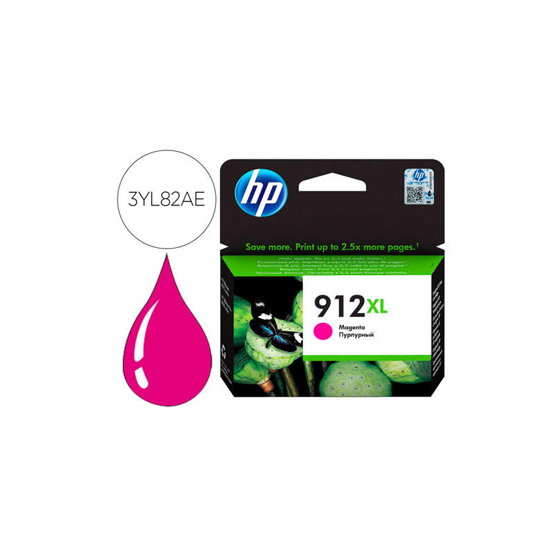 INK-JET HP 912 XL OFFICEJET 8010 / 8020 / 8035 MAGENTA 825 PAG