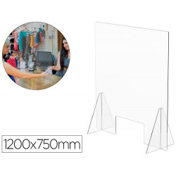 PANTALLA DE PROTECCION DE MESA PARA MOSTRADOR METACRILATO VENTANA 300 X 150 MM MEDIDAS 1200 X 750 MM