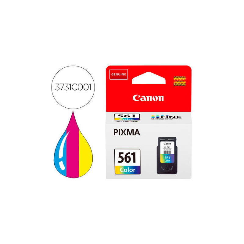 INK-JET CANON 561 PIXMA TS5350 / TS5351 / TS5352 / TS5353 180 PACK AMARILLO CIAN MAGENTA 180 PAGINAS