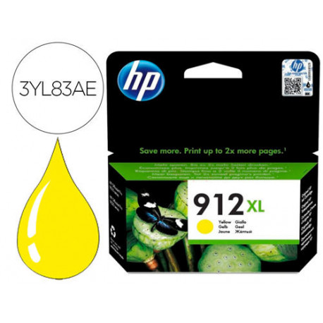 INK-JET HP 912 XL OFFICEJET 8010 / 8020 / 8035 AMARILLO 825 PAG