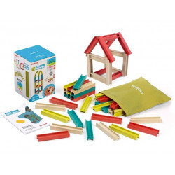 JUEGO MINILAND DE CONSTRUCCION COMPUESTO DE 32 VIGAS MATERIAL ECO 150X210X150 MM